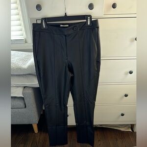 Anthropologie Maeve Black Ankle Leather Pants